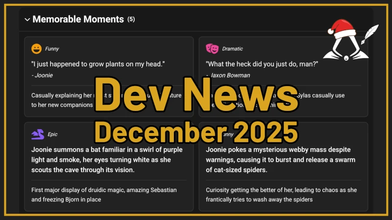 December Updates: Session Titles, Memorable Moments, and Account Settings