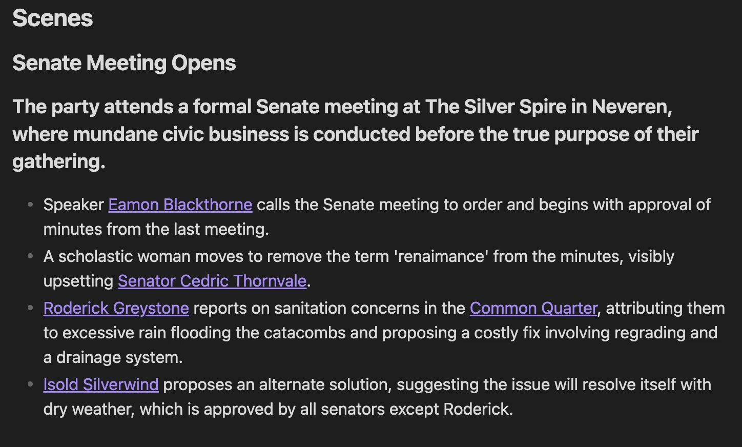 Markdown rendered output